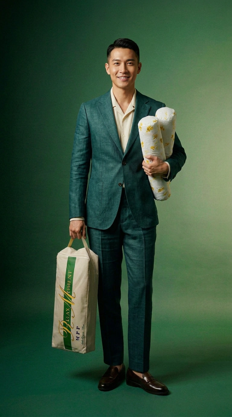 Relax Moment Floral Pillow Small Bag Cream